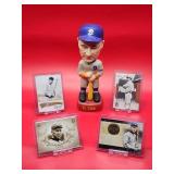 Detroit Tigers HOF Great "Ty Cobb" Bobble Head with (4) Assorted Baseball Cards