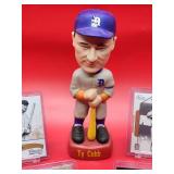 Detroit Tigers HOF Great "Ty Cobb" Bobble Head with (4) Assorted Baseball Cards