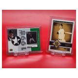 (2) Used Pieces of the Game Baseball Cards