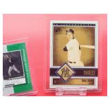 (2) Used Pieces of the Game Baseball Cards