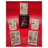 1994 Upper Deck Cooperstown Collection (5) Metal Cards of Yankees HOF Great "Babe Ruth"