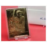 (2) Bradbury Mint 22 Karat Gold Cards of HOF Greats Featuring "Babe Ruth" & "Jim Palmer"