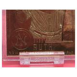 (2) Bradbury Mint 22 Karat Gold Cards of HOF Greats Featuring "Babe Ruth" & "Jim Palmer"