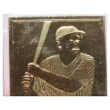 (2) Bradbury Mint 22 Karat Gold Cards of HOF Greats Featuring "Babe Ruth" & "Jim Palmer"