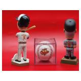 (2) Baltimore Orioles Brothers Bobble Heads "Cal Ripken Jr & Billy Ripken" with Ball
