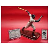 Autographed All Stars Sports Figurine of New York Yankees Great "Alphonso Soriano" with COA and (2) Cards