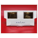 (2) Bradbury Mint 22 Karat Gold Cards of HOF Greats "Babe Ruth" & "Lou Gehrig"