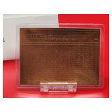 (2) Bradbury Mint 22 Karat Gold Cards of HOF Greats "Babe Ruth" & "Lou Gehrig"