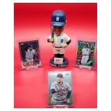 Detroit Tigers Great "Miguel Caberra" Bobble Head with (3) baseball Cards