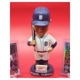 Detroit Tigers Great "Miguel Caberra" Bobble Head with (3) baseball Cards
