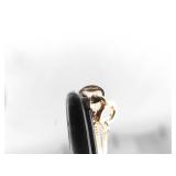 .925 Sterling Silver Gold Trimmed Blue Agate Geode Pendant Vermeil Necklace