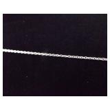 .925 Sterling Silver Larger Opalite Glass Cabochon Pendant Necklace