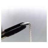 .925 Sterling Silver Larger Opalite Glass Cabochon Pendant Necklace