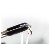 .925 Sterling Silver Blown Glass American Heart Pendant Necklace