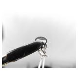 .925 Sterling Silver Hand Carved Primitive Asian Nephrite Stone Amulet Pendant Necklace