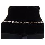 .925 Sterling Silver Jade Serpentine Pendant Necklace