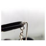 .925 Sterling Silver Jade Serpentine Pendant Necklace