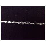 .925 Sterling Silver Rainbow Stacked Stone Crystal Energy Pendant Necklace