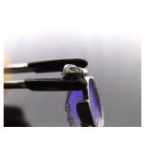 .925 Sterling Silver Amethyst Cabochon Pendant Necklace