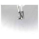 .925 Sterling Silver Polished Raw Amethyst Stone Pendant Necklace