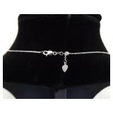 .925 Sterling Silver Green Geode Pendant Necklace