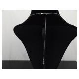 .925 Sterling Silver Green Geode Pendant Necklace