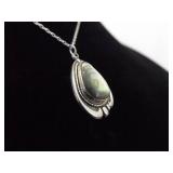 .925 Sterling Silver Abalone Pendant Necklace