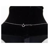 .925 Sterling Silver Infinity Heart Dancing Crystal Pendant Necklace