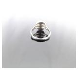 .925 Sterling Silver Navajo Opal Ring Size 6.5