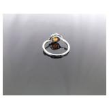 NEW .925 Sterling Silver Moonstone Crystal Ring Size 6