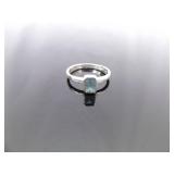 .925 Sterling Silver Topaz Ring Size 7