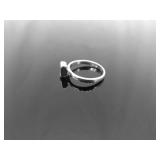 .925 Sterling Silver Topaz Ring Size 7