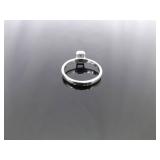 .925 Sterling Silver Topaz Ring Size 7