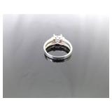 .925 Sterling Silver Art Nouveau Amethyst Ring Size 8