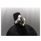 .925 Sterling Silver Marquis Cut Smokey Quartz Ring Size 6