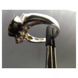 .925 Sterling Silver Marquis Cut Smokey Quartz Ring Size 6