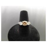 .925 Sterling Silver Zirconia Ring Size 7