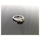 .925 Sterling Silver Zirconia Ring Size 7