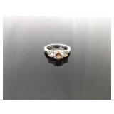 .925 Sterling Silver Zirconia Ring Size 7