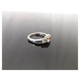 .925 Sterling Silver Zirconia Ring Size 7