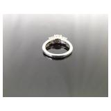 .925 Sterling Silver Zirconia Ring Size 7