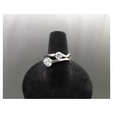 .925 Sterling Silver Zirconia Ring Size 7