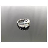 .925 Sterling Silver Zirconia Ring Size 7