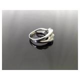 .925 Sterling Silver Zirconia Ring Size 7