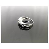 .925 Sterling Silver Zirconia Ring Size 7