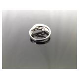 .925 Sterling Silver Zirconia Ring Size 7