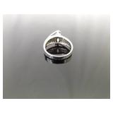 .925 Sterling Silver Marquis Cut Zirconia Ring Size 7