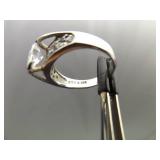 .925 Sterling Silver Marquis Cut Zirconia Ring Size 7