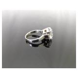 .925 Sterling Silver Marquis Cut Zirconia Ring Size 7.875