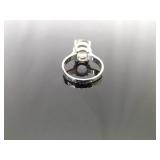 .925 Sterling Silver Marquis Cut Zirconia Ring Size 7.875